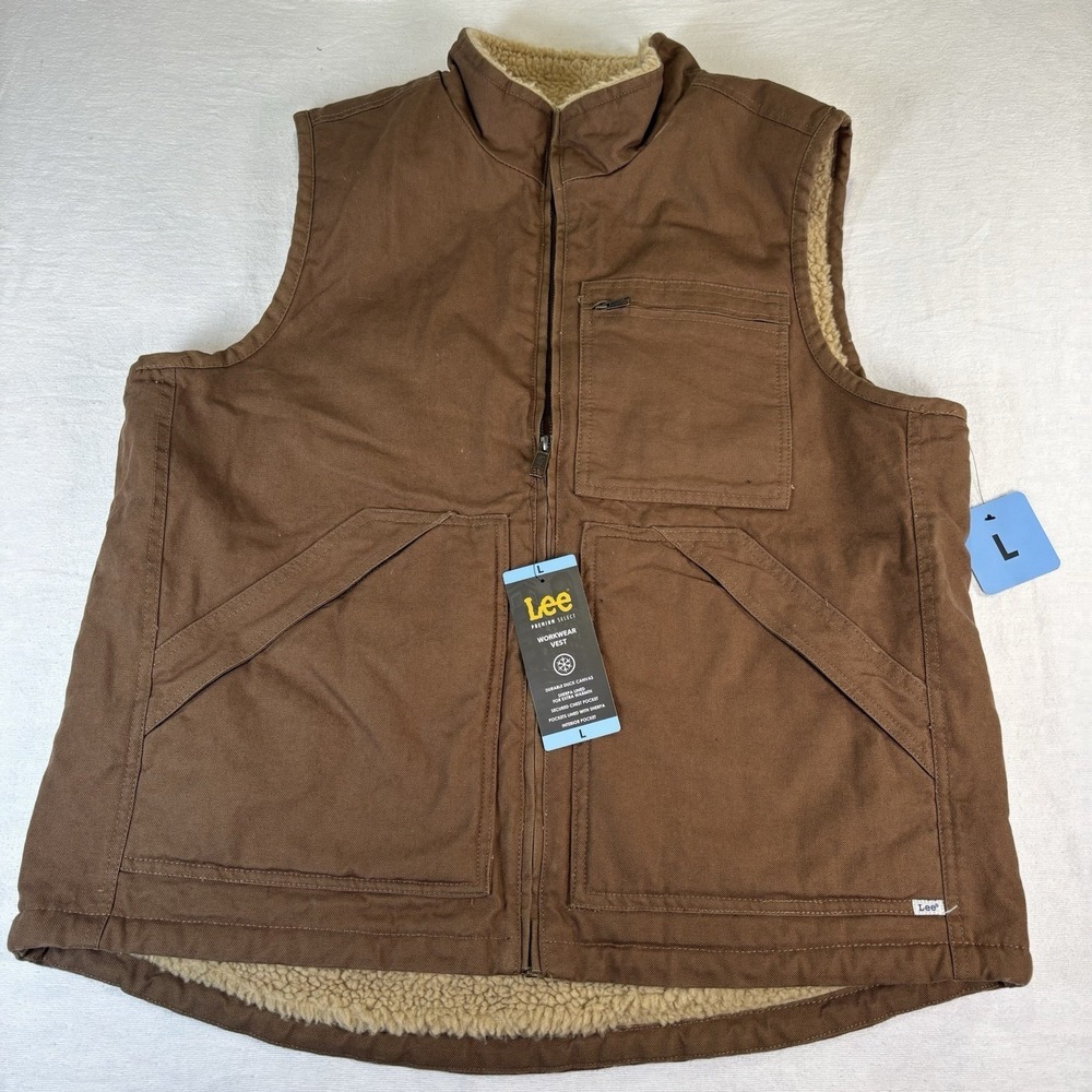Lee Premium Select Vest Men's L "Sherpa Lined" Ranch Cowboy Outdoors Chore Farm
